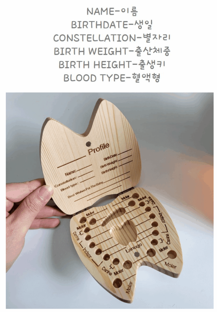 아이의 성장 기록 유치 보관함 자석형