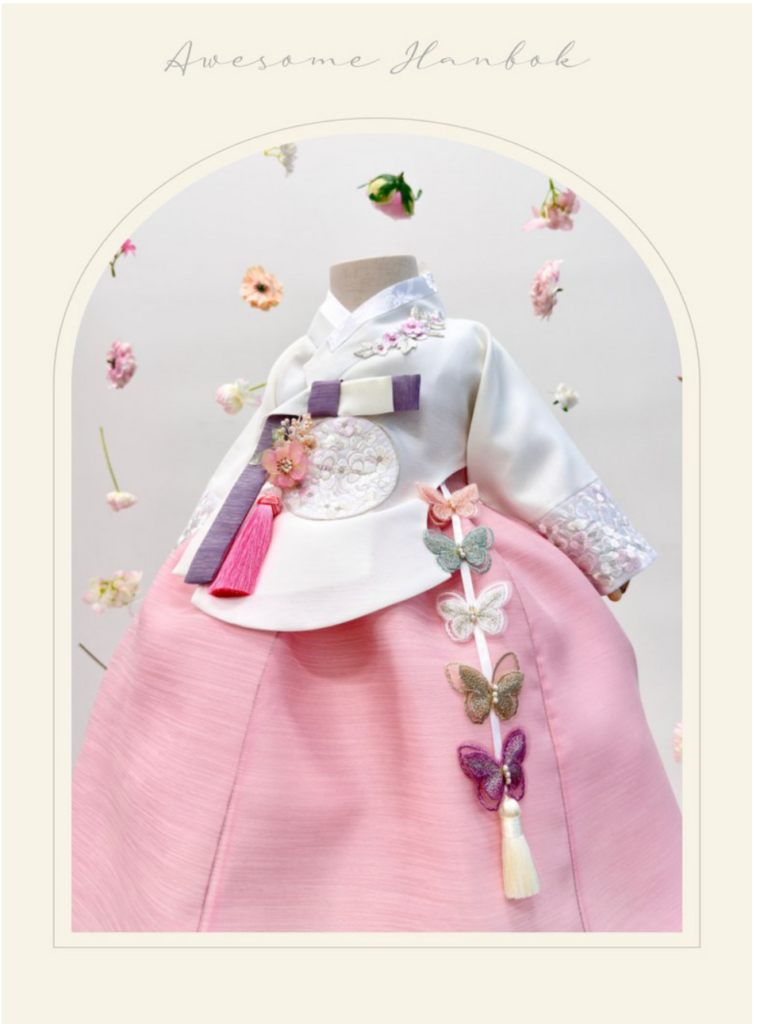 3. [어썸한복] 단미 꽃자수 당의 여아 세트