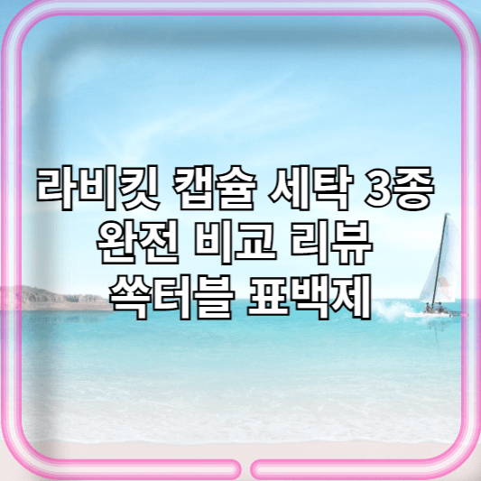 라비킷 캡슐 세탁 3종 완전 비교 리뷰 | 쏙터블 표백제 vs 쏙트너 딥클린 vs 쏙트너 실내건조